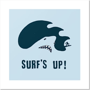 Shark surf Posters and Art